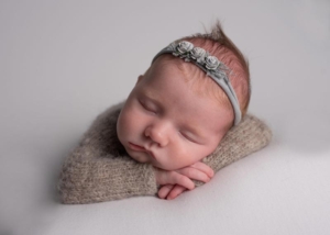 newborn baby girl sleeping